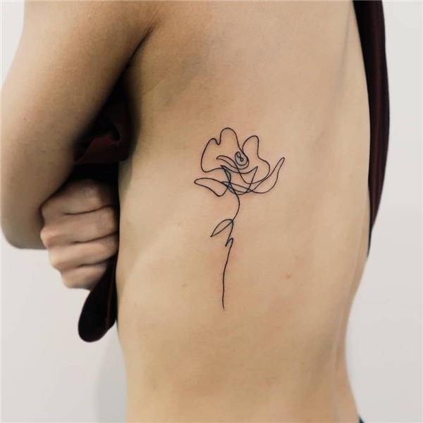 One Line Flower Artis Line tattoos, Elegant tattoos, Fine li