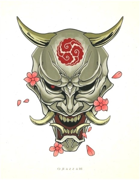 Oni mask posible tatuajr - #Mask #Oni #posible #samurai #tat