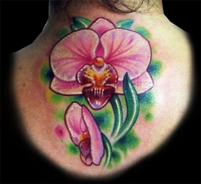 Orchid Tattoos Orchid tattoo, Flower tattoo back, Neck tatto