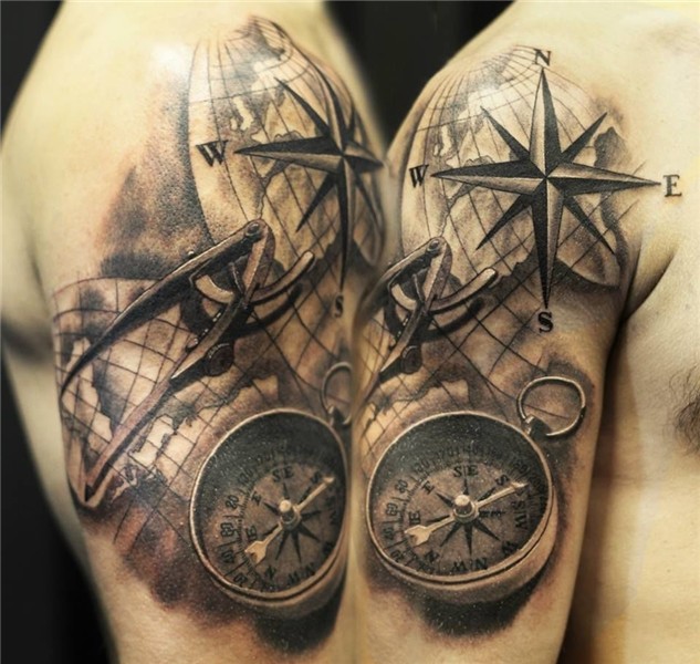 Outstanding Compass Tattoo Ideas - You Can't Go Wrong With T