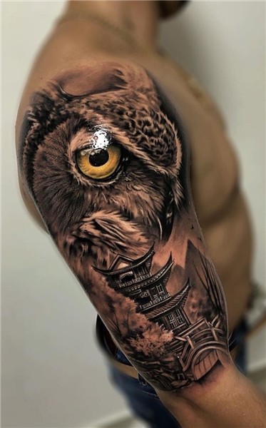 Owl Tattoo.. Owl tattoo, Realistic owl tattoo, Owl tattoo sl
