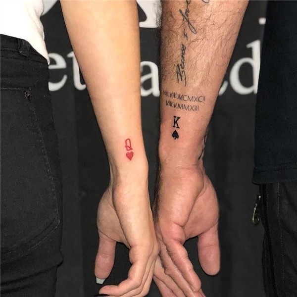 POPSUGAR UK Matching couple tattoos, Queen tattoo, Matching