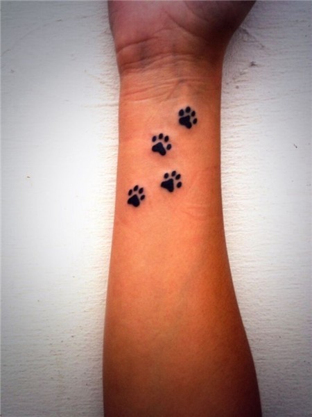 Paw print tattoo #tattoo #girl #cute #pawprint #dog #small C