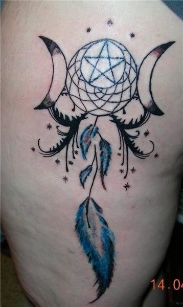 Pentacle dreamcatcher by kanefer Wiccan tattoos, Pagan tatto