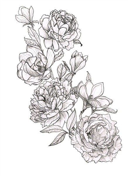 Peonies And Magnolias Magnolia tattoo, Flower tattoo, Tattoo