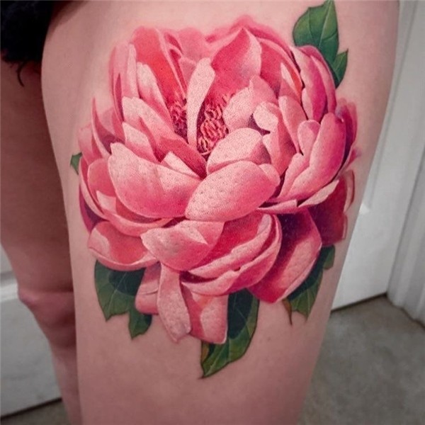 Peony tattoo by @soso_ink Beautiful flower tattoos, Peony fl