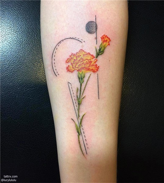 Photo Carnation tattoo, Violet flower tattoos, Carnation flo