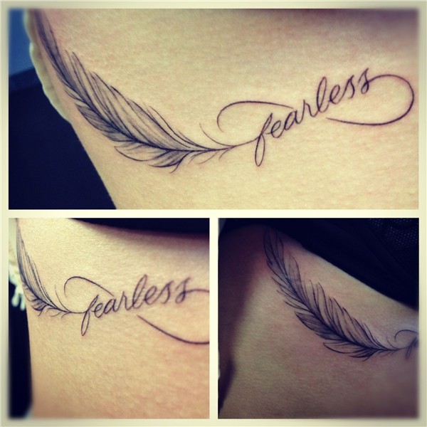 Pin by Amanda Pham on Tattoo Fearless tattoo, Feather tattoo