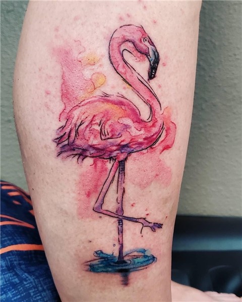 Pin by Anjuli Velazquez on Tattoos Calf tattoo, Flamingo tat
