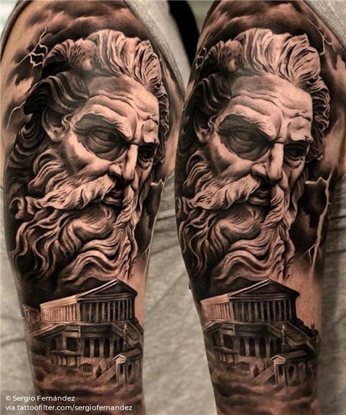 Pin by Aug on Tatuajes de retratos para hombres Zeus tattoo,