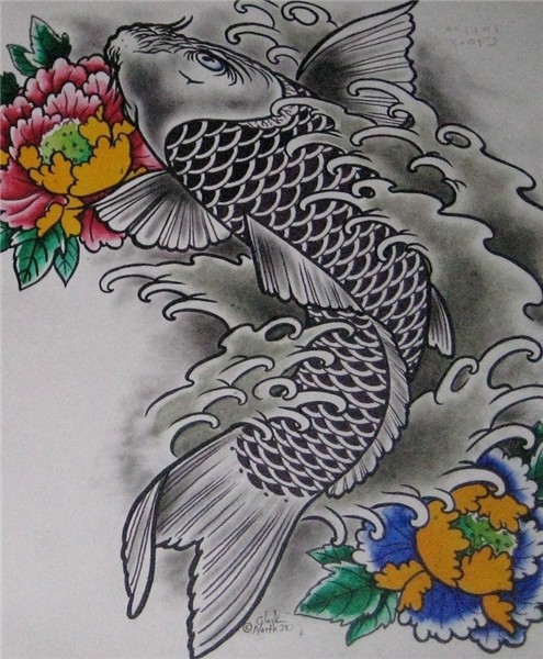 Pin by Denver Carter on tattoo wall Dragon koi fish, Koi fis