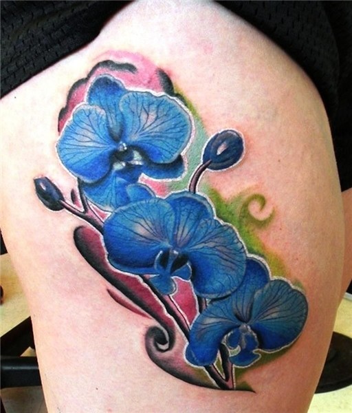 Pin by Elizabeth Hartman on tattoo ideas Orchid tattoo, Blue
