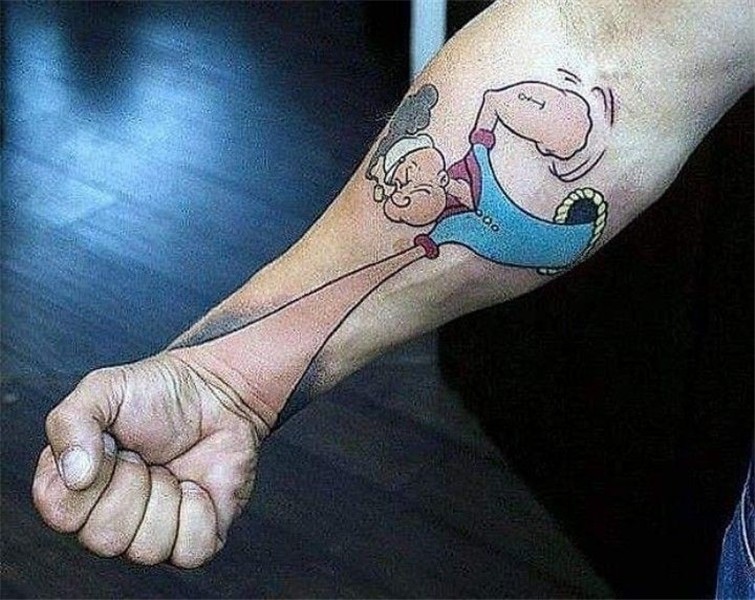 Pin by Kylelawson on tatuajes 3d tattoos for men, Popeye tat