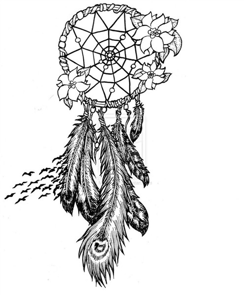 Pin by Maria Teles on Tattoo Dream catcher coloring pages, D