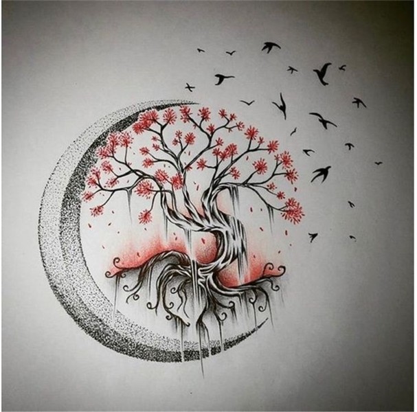 Pin by Marta on Tutorials Tattoo design drawings, Tree of li