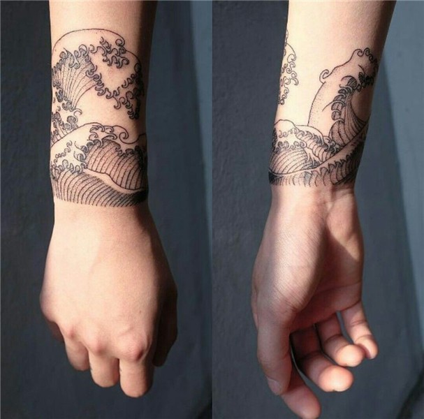Pin by Oli Moore on ideas Wave tattoo wrist, Cuff tattoo, Wr