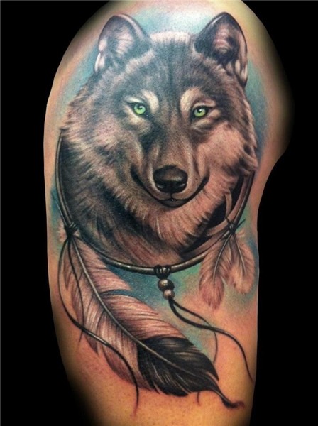 Pin by Shannon Chilton on Lovely Tattoos Wolf dreamcatcher t