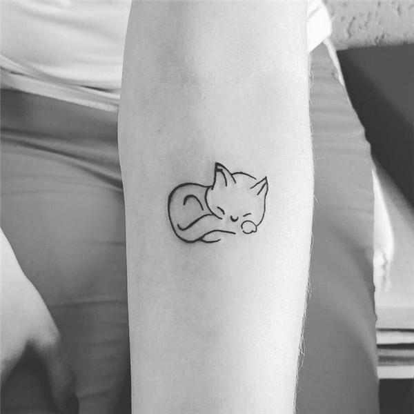 Pin by Trà My on Tattoos Cat tattoo small, Cat tattoo design