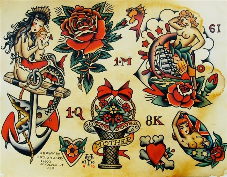 Pin by doug cosby on Skinspiration Sailor jerry tattoo flash