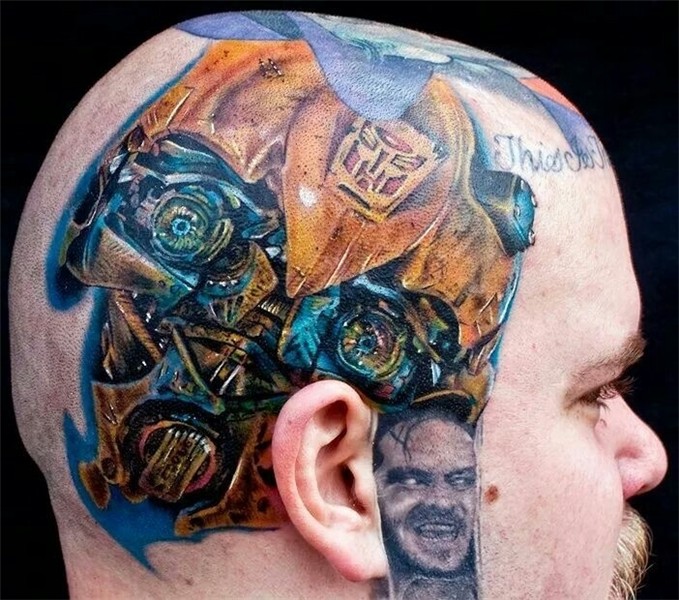 Pin by eddie lopez on tattoo Head tattoos, Biomechanical tat