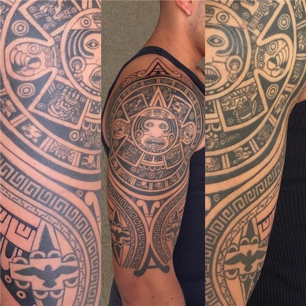 Pin by gerald Fruteau on TATOO Aztec tribal tattoos, Mayan t