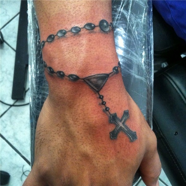 Pin by jan on Tattoos Rosary tattoo on hand, Rosary tattoo,