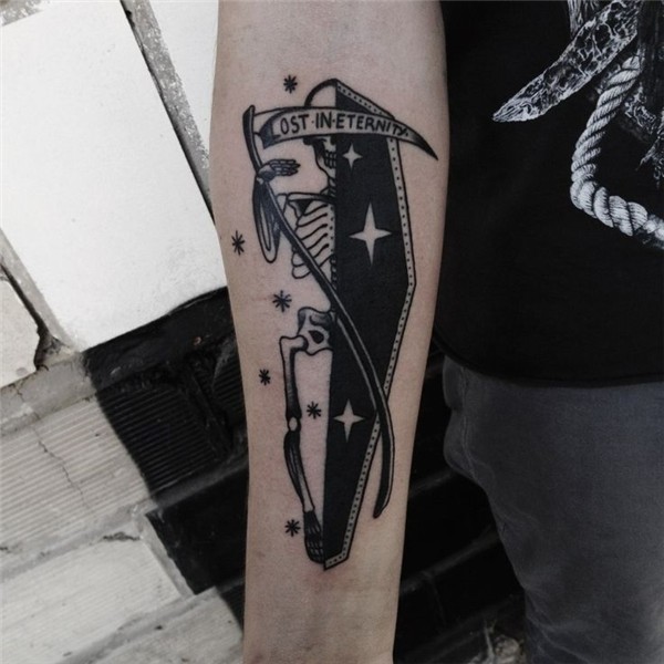 Pin by 🤍 🤍 🤍 🤍 🤍 on * Ink * Reaper tattoo, Coffin tattoo, Bl