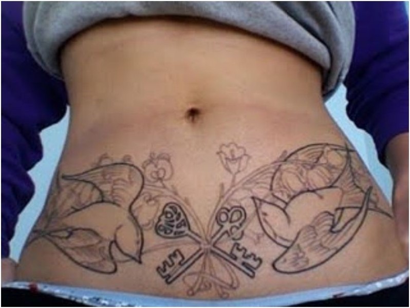 Pin by rya stanley on Places to visit Stomach tattoos women,
