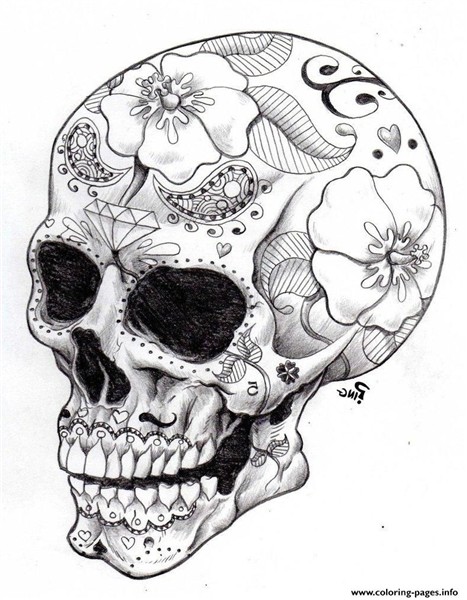 Pin on SUGAR SKULL COLORING PAGES