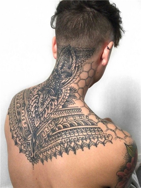 Pinterest : @ Baddiossa Back of neck tattoo men, Best neck t