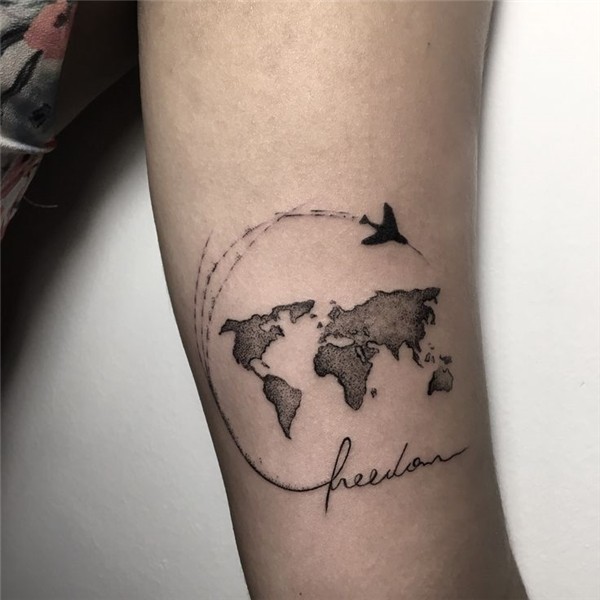 Pin von aijana auf Impressive tattoo art Weltkarte tätowieru