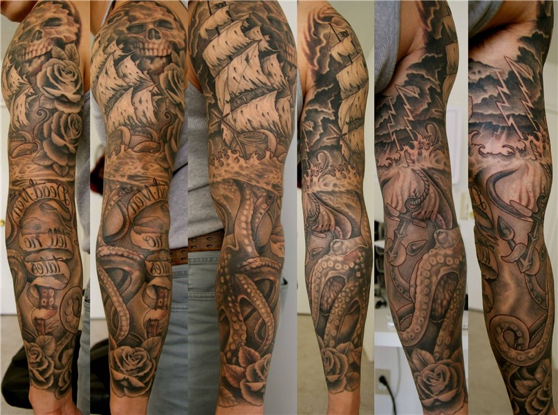 Pirate Sleeve Tattoo Ideas * Half Sleeve Tattoo Site
