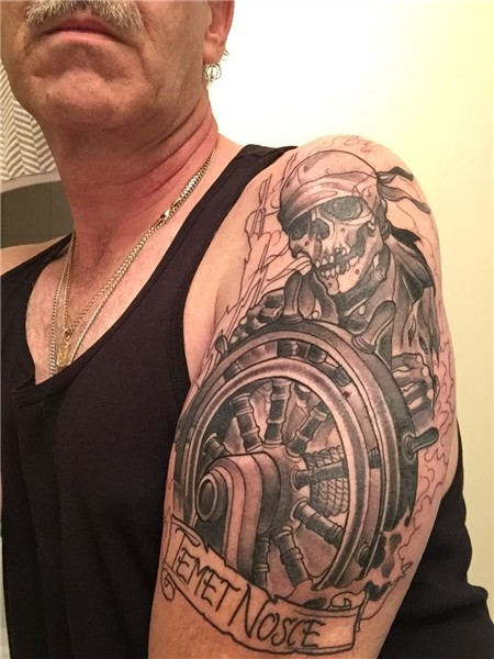 Pirate at the helm tattoo Pirate tattoo, Tattoos, Helm tatto