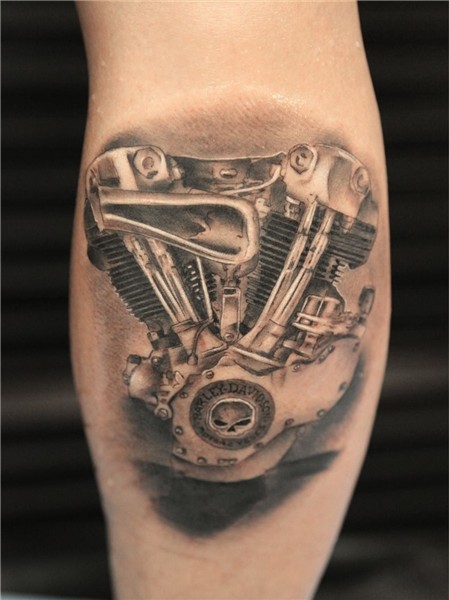 Piston tattoo, Tattoos, Biomechanical tattoo