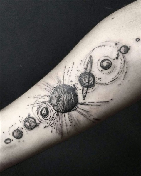 Planets Tattoo, love in 2021 Planet tattoos, Space tattoo, C