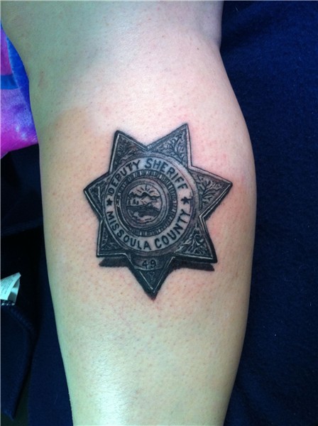 Police Badge by Matt Kimery @ Stay True Tattoo Studio © Tatt