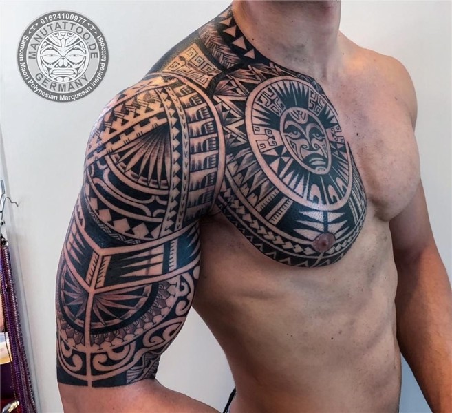 Polynesian Chest And Sleeve Tattoo * Arm Tattoo Sites
