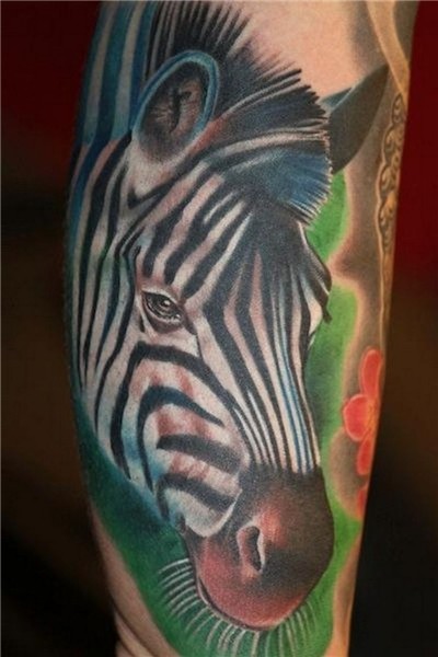 Portrait Animal Zebra Tattoo Design Zebra tattoos, Zebra pri