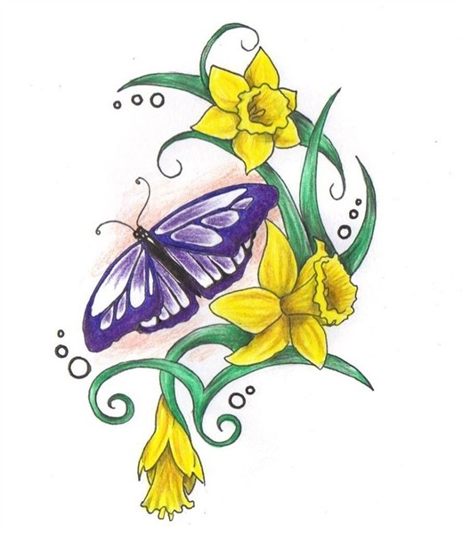 Possible foot tattoo idea Daffodil tattoo, Daffodil flower t