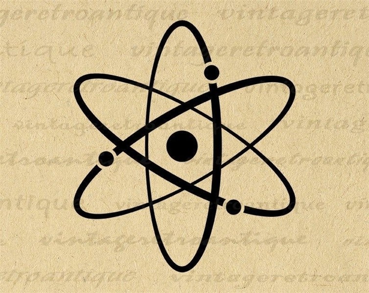 Printable Atomic Symbol Image Graphic Atoms Science Molecule
