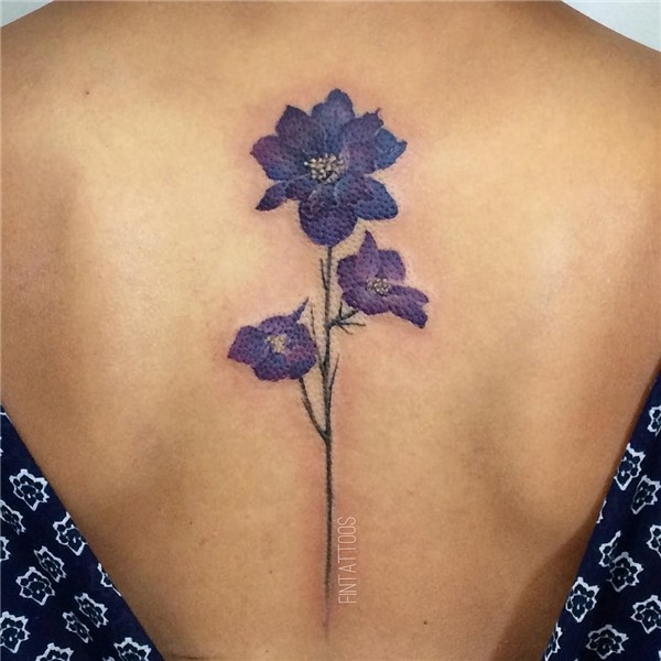 Purple #delphinium flower on the spine for Paulyn today, tha
