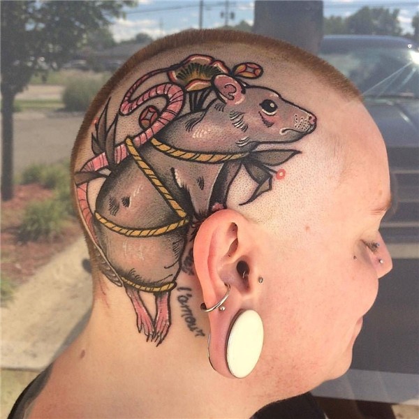 Rat Head Tattoo by @kylevanstattoo at Tribute Tattoo Parlor