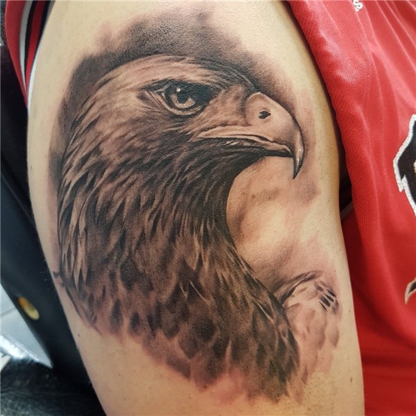 Realistic Eagle Tattoo Neck - tattoo design