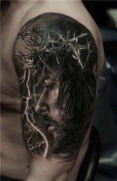 Realistic Jesus Tattoo On Arm * Arm Tattoo Sites