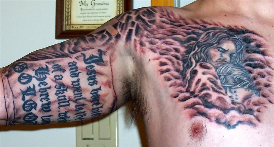 Religious Chest And Arm Tattoos * Arm Tattoo Sites