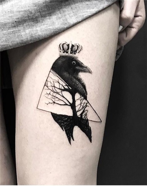 Resul Odabas Raven tattoo Tattoos, Raven tattoo, Black and g