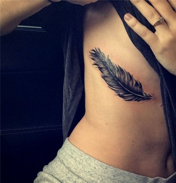 Resultado de imagen para feather ribs tattoo Feather tattoos