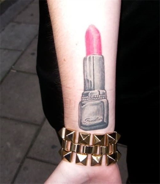 Right Wrist Lipstick Tattoo