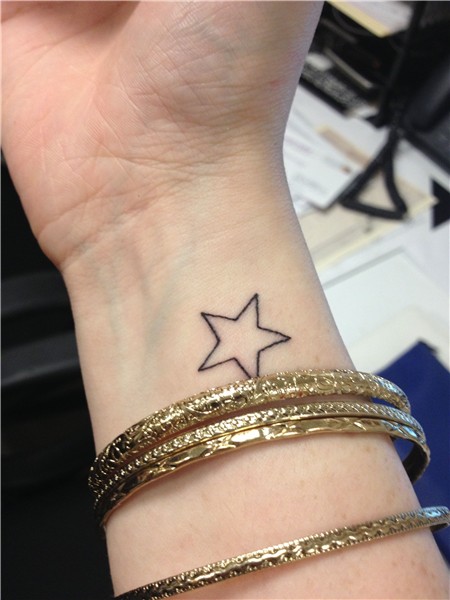 Right wrist star tattoo Star tattoos, Star tattoo on wrist,