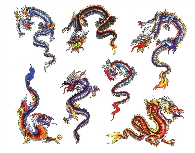 Rising and landing small dragons Dragon tattoo designs Flick